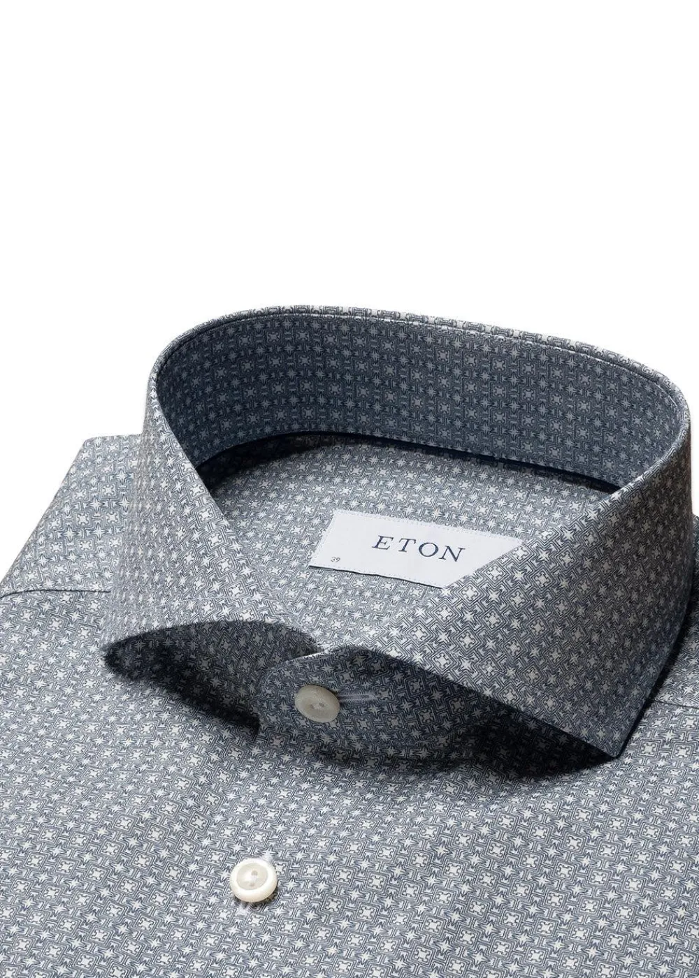 Slim-Poplin Print>Eton Best