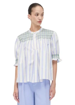 SMOCKED GATHERED TOP><noscript><img width=
