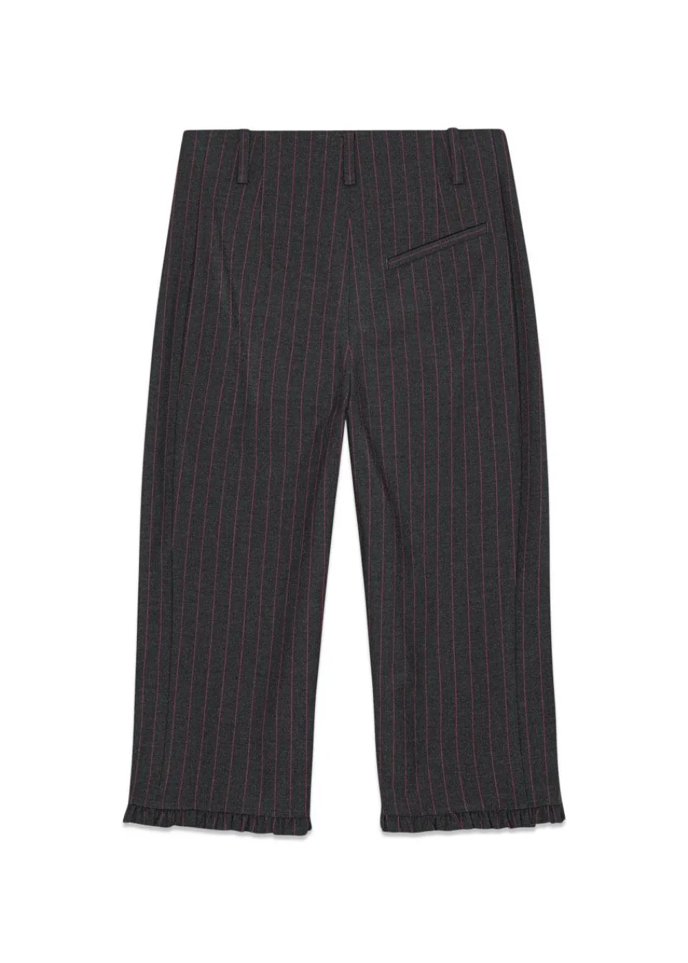 Stretch Stripe Tailoring Capri Pants>Ganni Clearance