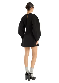 SUITING FLARED MINI DRESS><noscript><img width=