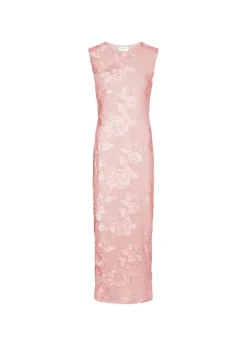 Tiranna Big Flower Mesh Dress>Neo Noir Hot