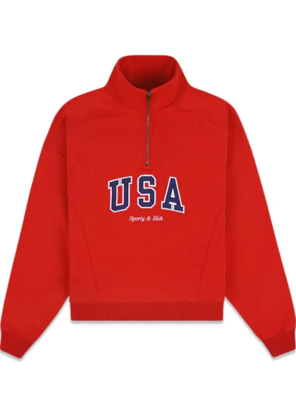 USA Quarter Zip>Sporty & Rich New