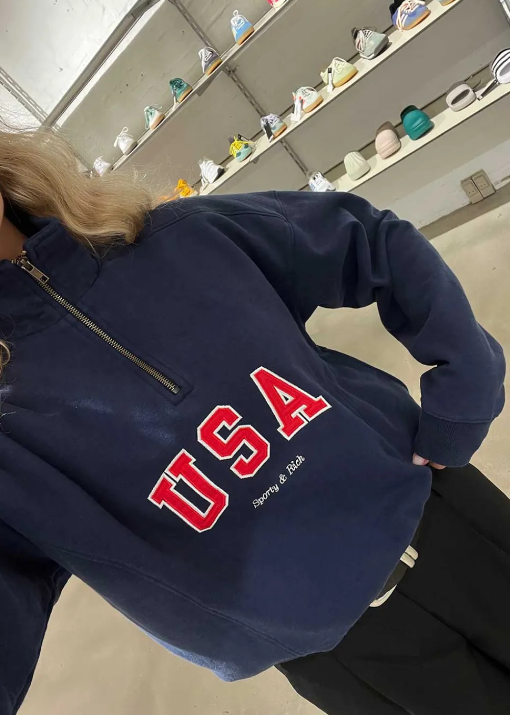 USA Quarter Zip>Sporty & Rich Clearance