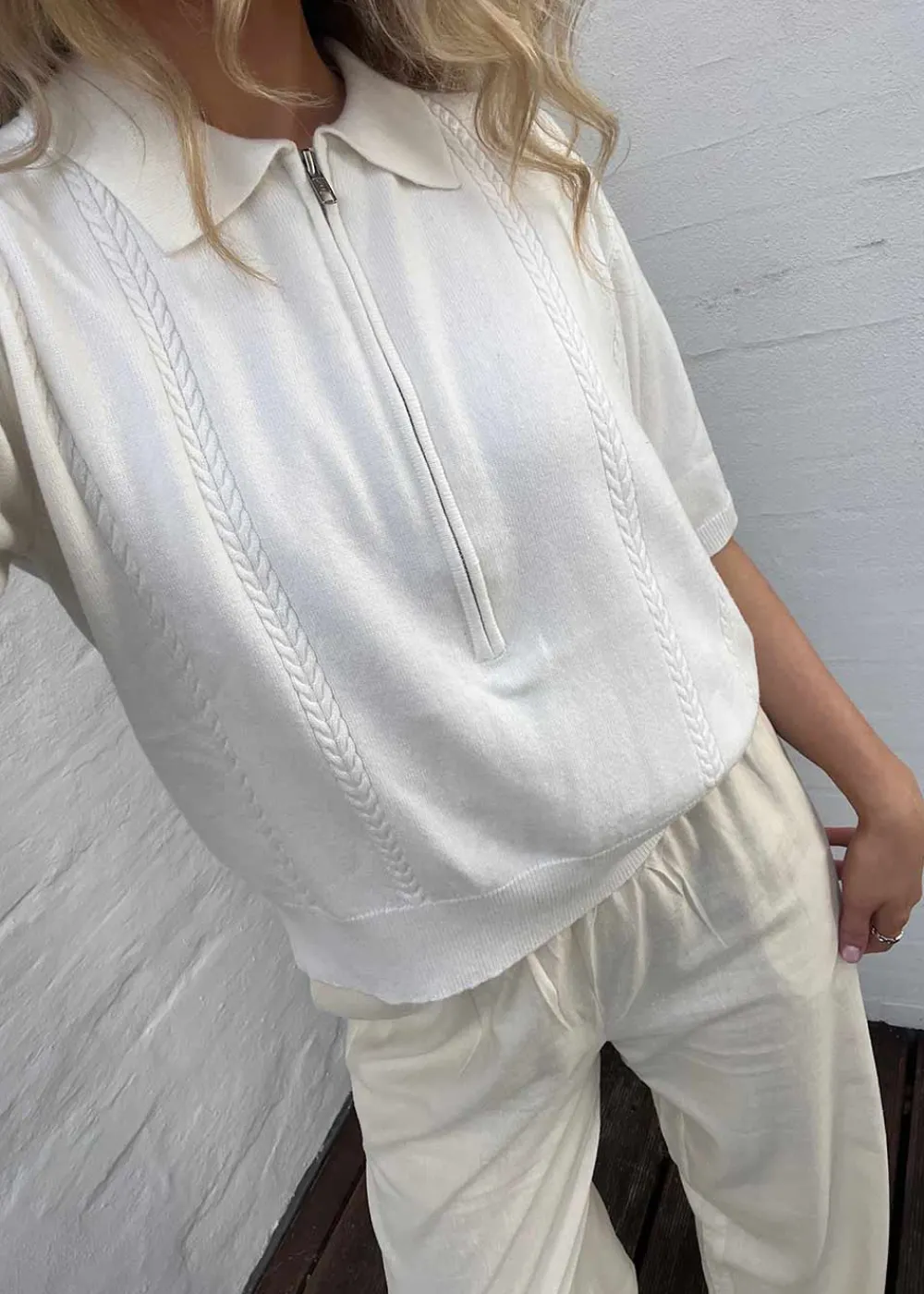 Vika Knit Polo>Oval Square Hot