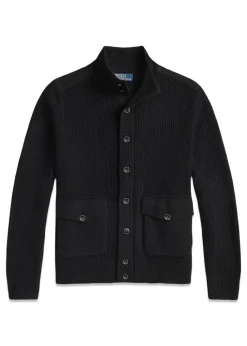 Wool Mockneck Cardigan>Ralph Lauren Discount